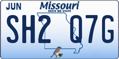 MO license plate SH2Q7G