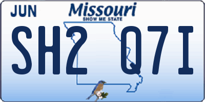 MO license plate SH2Q7I