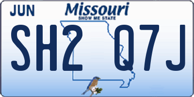 MO license plate SH2Q7J