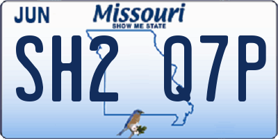 MO license plate SH2Q7P