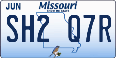 MO license plate SH2Q7R