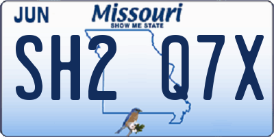 MO license plate SH2Q7X