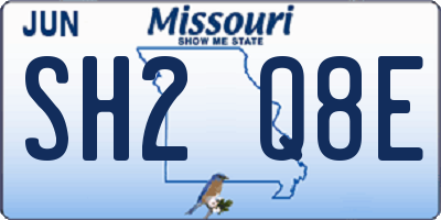 MO license plate SH2Q8E