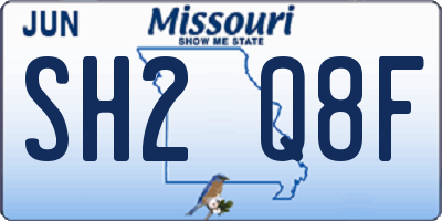 MO license plate SH2Q8F
