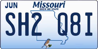 MO license plate SH2Q8I