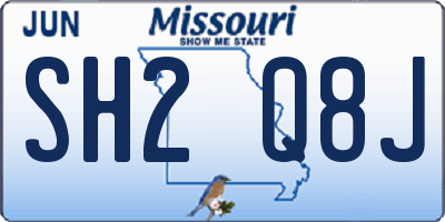 MO license plate SH2Q8J