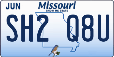 MO license plate SH2Q8U