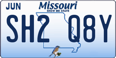 MO license plate SH2Q8Y