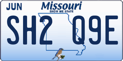 MO license plate SH2Q9E