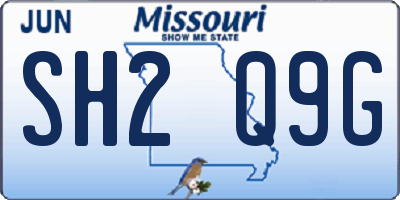 MO license plate SH2Q9G
