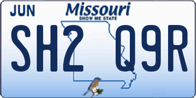 MO license plate SH2Q9R