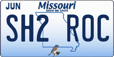 MO license plate SH2R0C