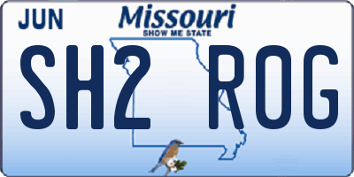 MO license plate SH2R0G