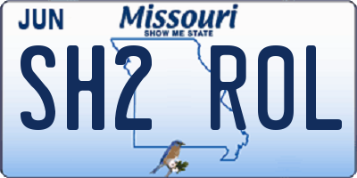 MO license plate SH2R0L