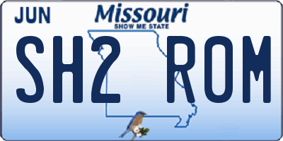 MO license plate SH2R0M
