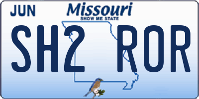 MO license plate SH2R0R