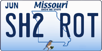 MO license plate SH2R0T