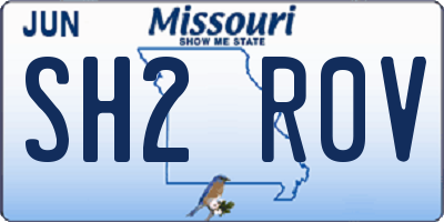 MO license plate SH2R0V