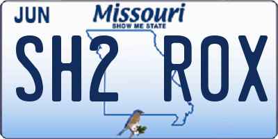 MO license plate SH2R0X