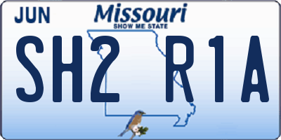 MO license plate SH2R1A