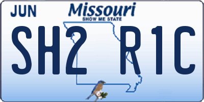 MO license plate SH2R1C