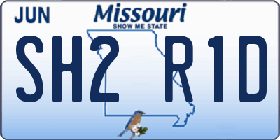 MO license plate SH2R1D