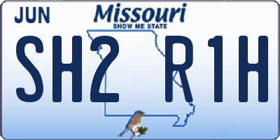 MO license plate SH2R1H