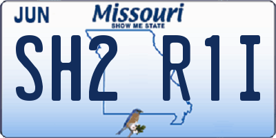 MO license plate SH2R1I