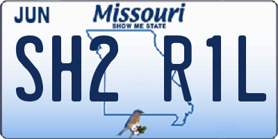 MO license plate SH2R1L