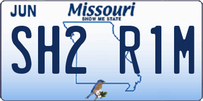 MO license plate SH2R1M