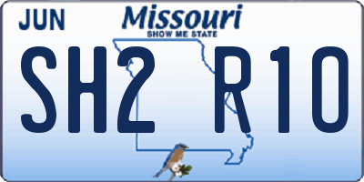 MO license plate SH2R1O