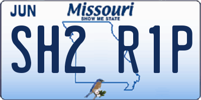 MO license plate SH2R1P