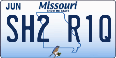 MO license plate SH2R1Q