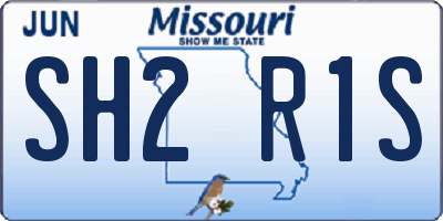 MO license plate SH2R1S