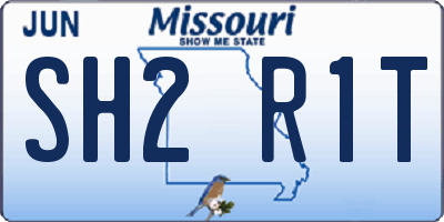 MO license plate SH2R1T