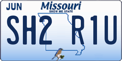 MO license plate SH2R1U