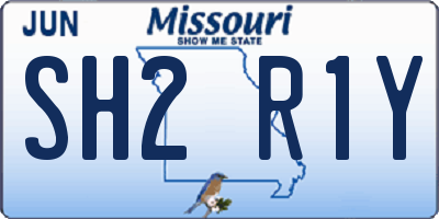 MO license plate SH2R1Y
