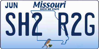 MO license plate SH2R2G