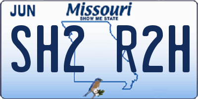 MO license plate SH2R2H