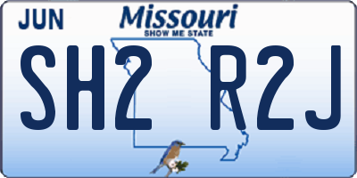 MO license plate SH2R2J