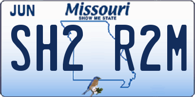 MO license plate SH2R2M