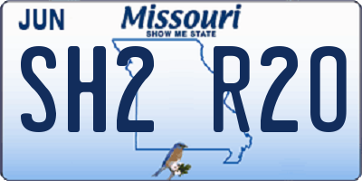 MO license plate SH2R2O