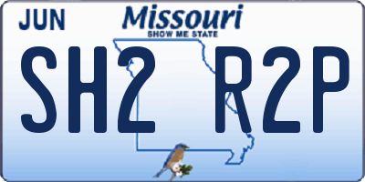 MO license plate SH2R2P