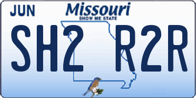 MO license plate SH2R2R