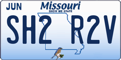 MO license plate SH2R2V