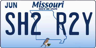 MO license plate SH2R2Y