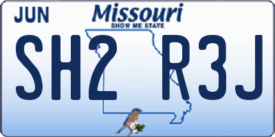 MO license plate SH2R3J