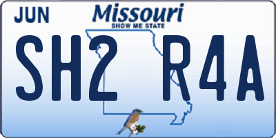 MO license plate SH2R4A