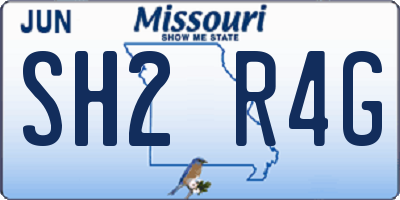 MO license plate SH2R4G
