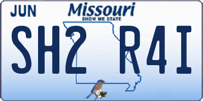 MO license plate SH2R4I